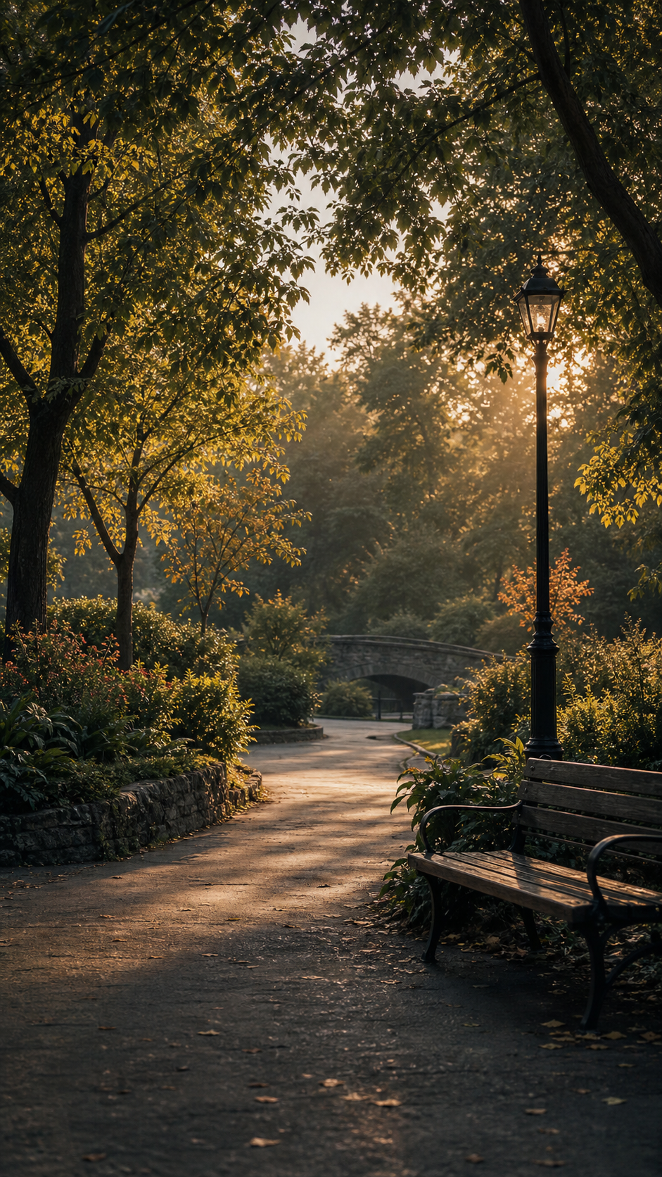 Warm park path preview